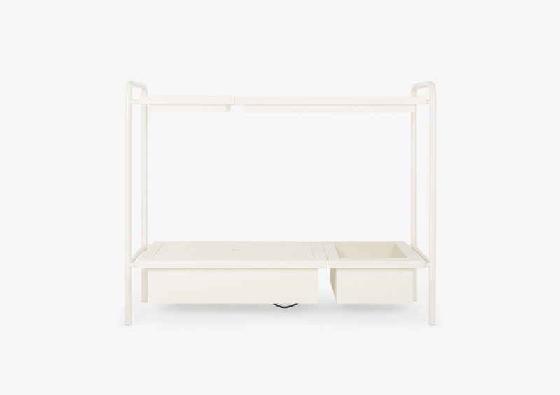 White Console Table with Storage – FREDERICA by MARQQA Furniture