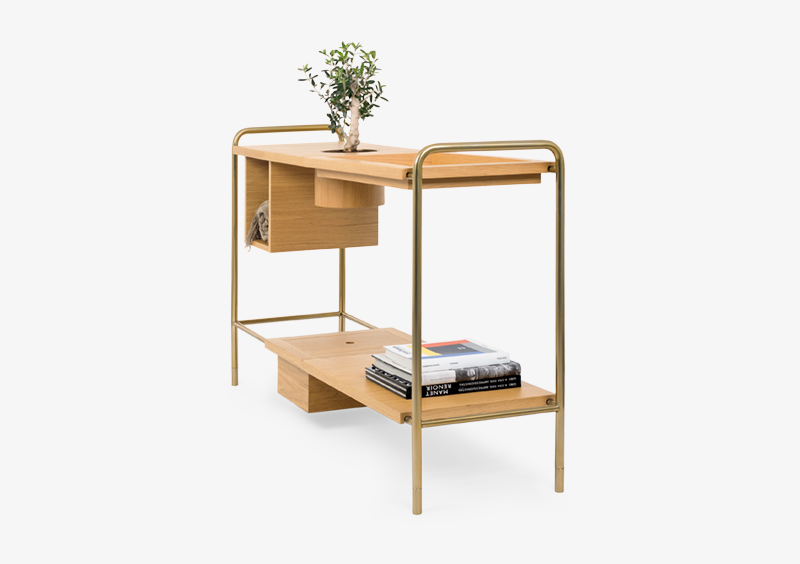 Console Table – Wood – Gold – JERICHO by MARQQA