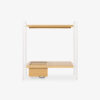 Small Entryway Table – Lacquered – White – Oak – Natural – LEONOR by MARQQA Furniture