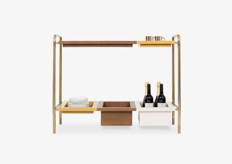 Console Table – Wood – Lacquered – Gold – XAVIER by MARQQA Furniture