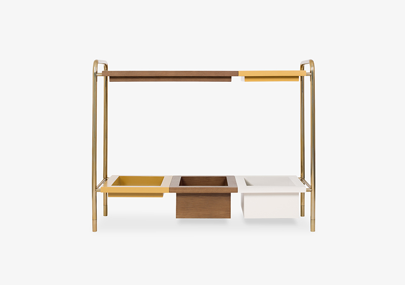 Console Table – Wood – Lacquered – Gold – XAVIER by MARQQA Furniture