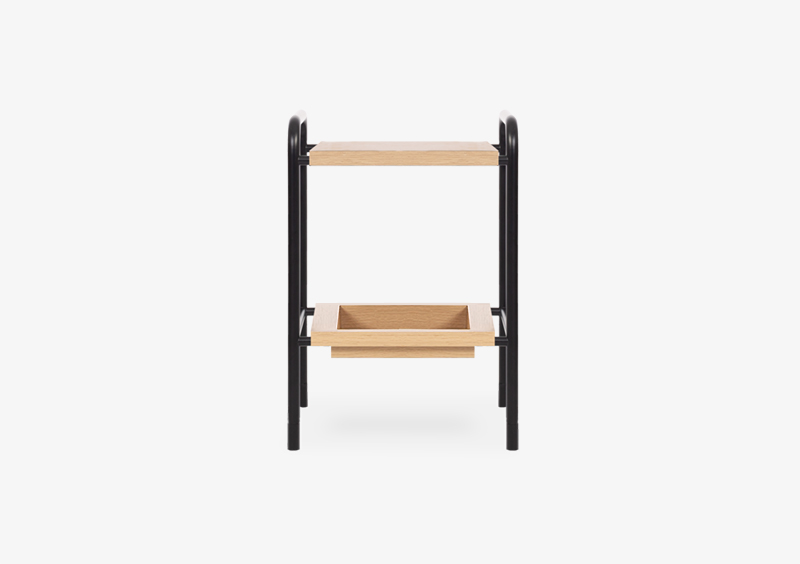 Side Table – Black – Wood – ASHLEY by MARQQA Furniture