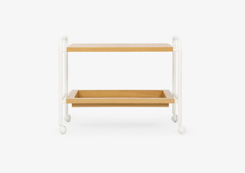 Side Table – White – Wood – CLAIRE by MARQQA Furniture