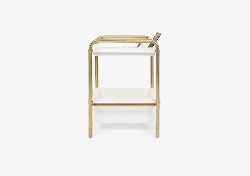 White and Gold Side Table – ELIZABETH by MARQQA Furniture