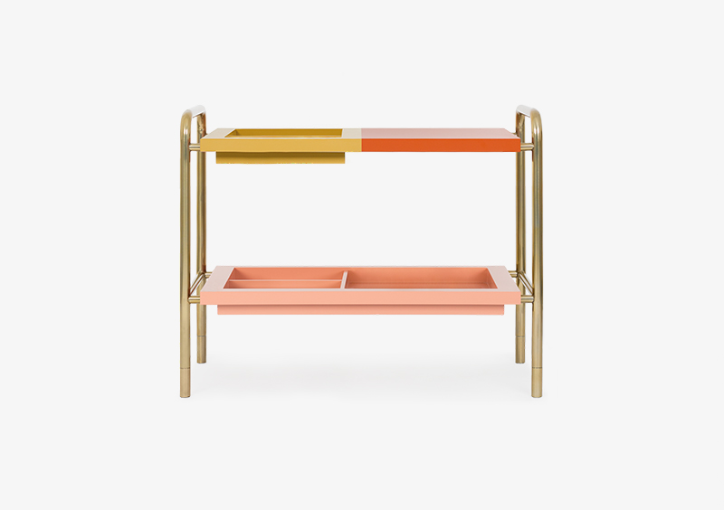 Side Table – Lacquered – Gold – JULIA by MARQQA Furniture
