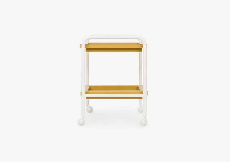 Side Table – Lacquered – Yellow – White – MARTHA by MARQQA Furniture