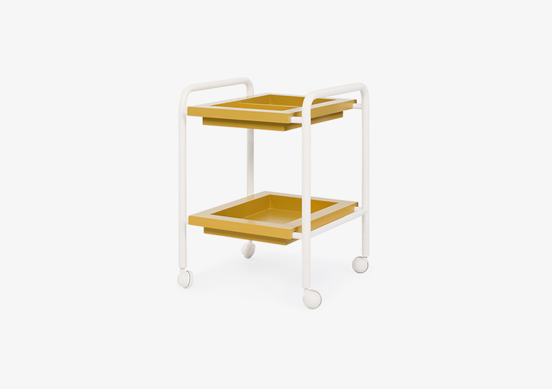 Side Table – Lacquered – Yellow – White – MARTHA by MARQQA Furniture