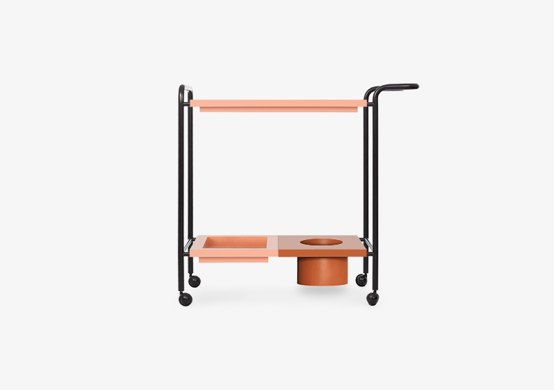 Pink Tea Trolley – ALYSSA by MARQQA Furniture
