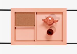 Tea Trolley – Lacquered – Rose – Black – ALYSSA by MARQQA Furniture