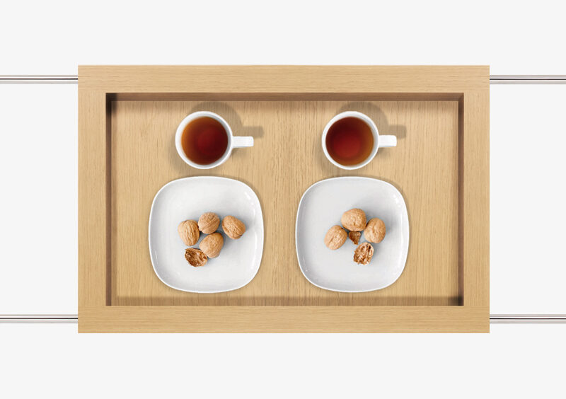 Tea Trolley – Wood – Silver – ANNA by MARQQA Furniture