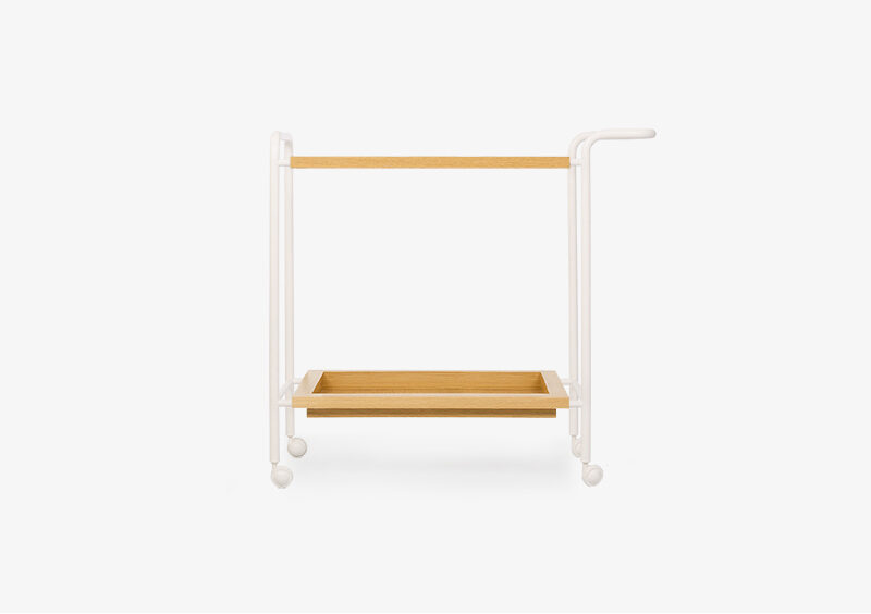 Tea Trolley – Wood – White – CAROLINE by MARQQA Furniture