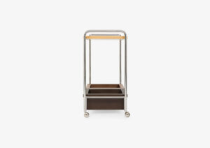 Tea Trolley – Wood – Silver – EUGENIE by MARQQA Furniture