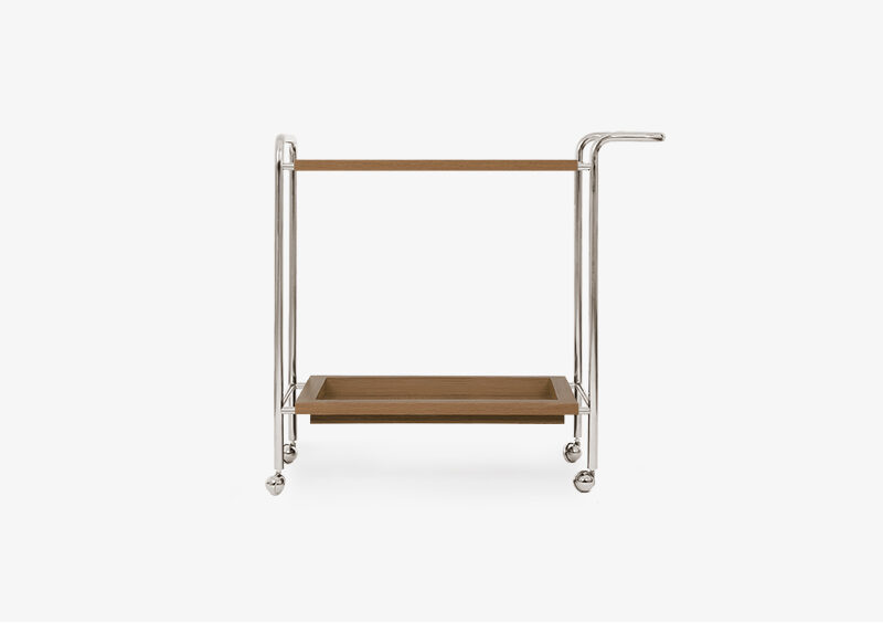 Tea Trolley – Wood – Silver – JAMES by MARQQA Furniture
