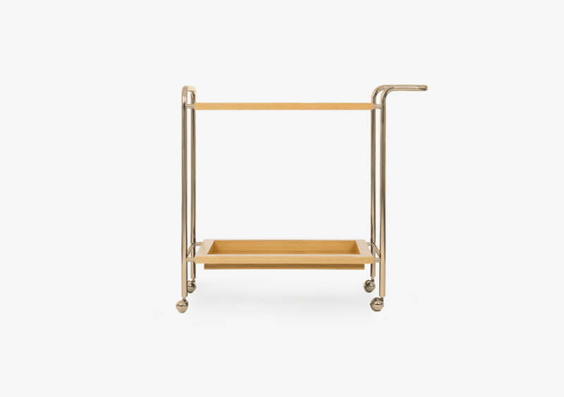 Tea Trolley – Wood – Gold – LAURA by MARQQA Furniture