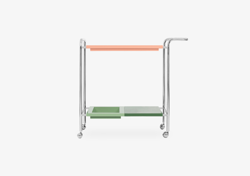 Tea Trolley – Lacquered – Silver – MADELINE by MARQQA Furniture