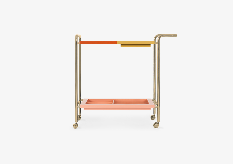 Gold Tea Trolley – ROSE by MARQQA Furniture