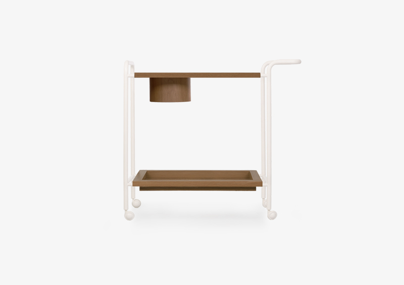 Tea Trolley – Wood – Lacquered – White – EMMA by MARQQA Furniture