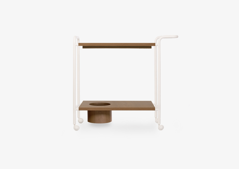 Tea Trolley – Wood – Lacquered – White – EMMA by MARQQA Furniture