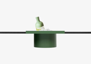 Tea Trolley – Lacquered – Green – Black – OLIVIA by MARQQA Furniture