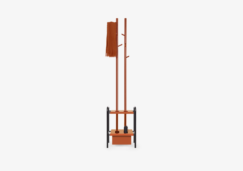 Coat Stand – Lacquered – Black – Brick – DANIEL by MARQQA Furniture