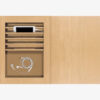 Small Entryway Table – Lacquered – White – Oak – Natural – LEONOR by MARQQA Furniture