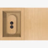 Small Entryway Table – Lacquered – White – Oak – Natural – LEONOR by MARQQA Furniture