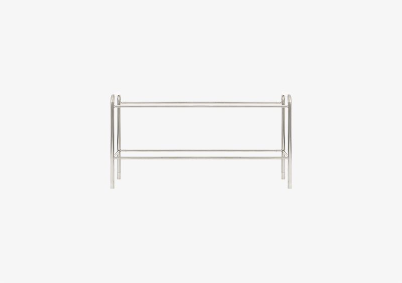 Side Table/Coat Stand Structure – Metal – Silver – MARQQA Furniture
