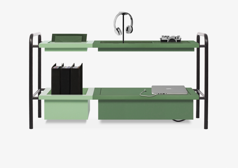 Side Table – Black – Green – BARBARA by MARQQA Furniture