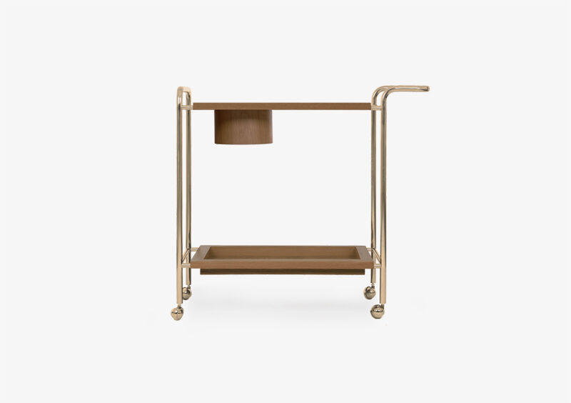 Tea Trolley – Wood – Gold – MATILDA by MARQQA Furniture
