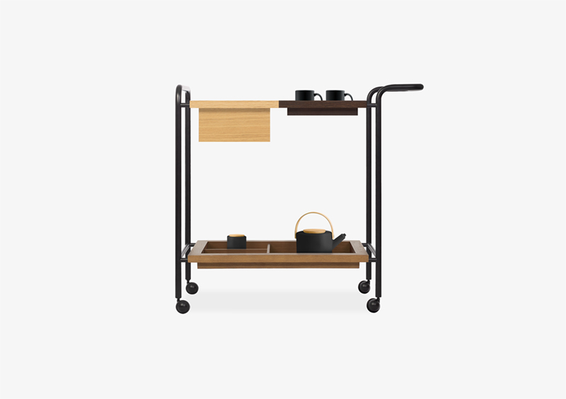 Tea Trolley – Wood – Lacquered – Black – RICHARD by MARQQA Furniture