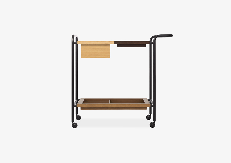 Tea Trolley – Wood – Lacquered – Black – RICHARD by MARQQA Furniture