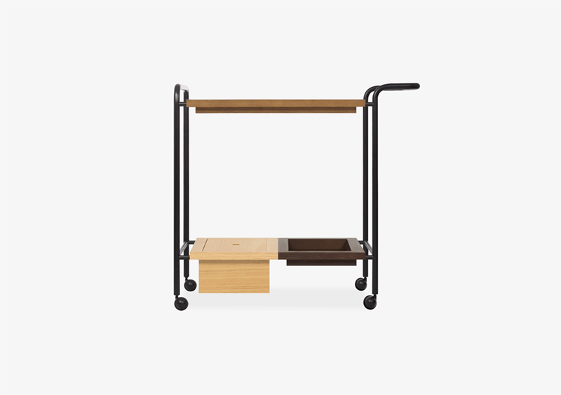 Tea Trolley – Wood – Lacquered – Black – RICHARD by MARQQA Furniture