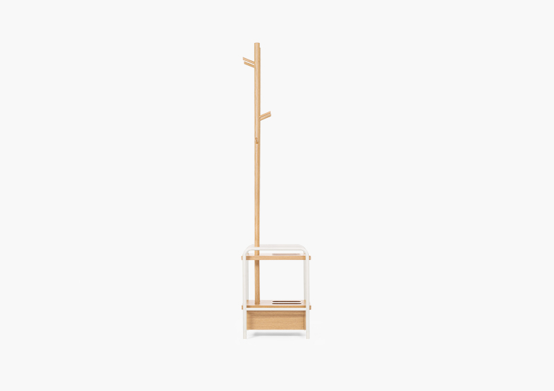 Coat Stand – Wood – White – INEZ by MARQQA Furniture