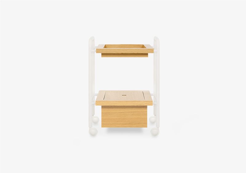 Side Table – Wood – White – CLEMENTINE by MARQQA Furniture