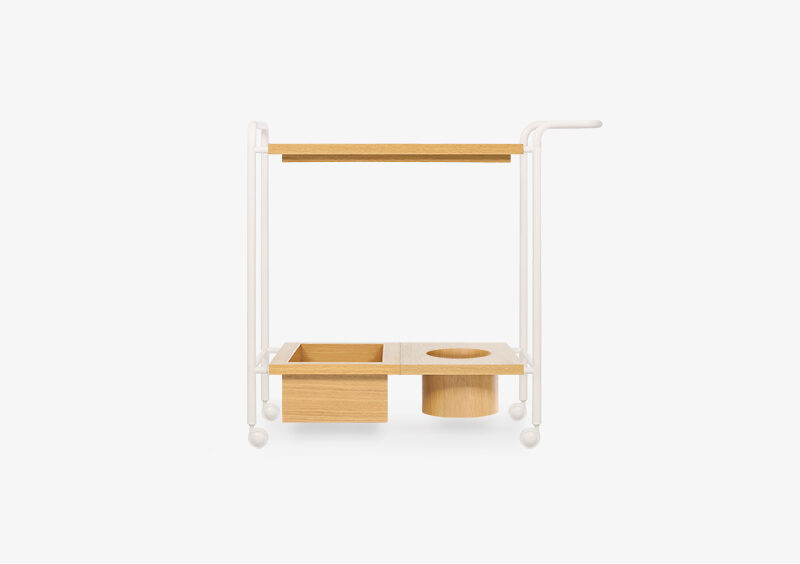 Tea Trolley – Wood – White – VICENT by MARQQA Furniture