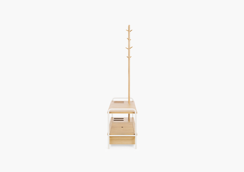 Coat Stand – Wood – White – ADAM by MARQQA Furniture