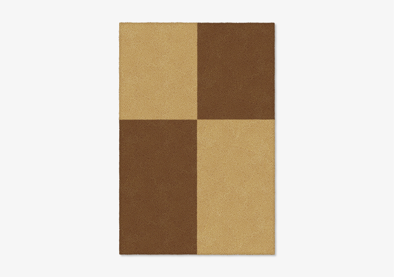 Rugs-Brown Natural-SQUARE SHAPE IN by MARQQA