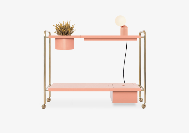 Console Table – Lacquered – Gold – by MARQQA Furniture