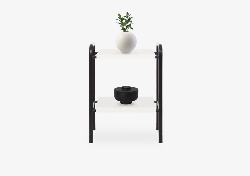 Side table – Lacquered – Black – by MARQQA Furniture
