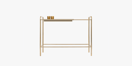 Console Table – Lacquered – Gold – by MARQQA Furniture