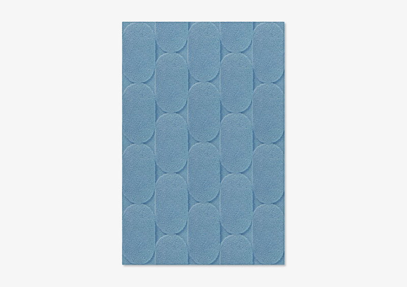 Rugs-Light Blue-OVAL TEXTURED by MARQQA