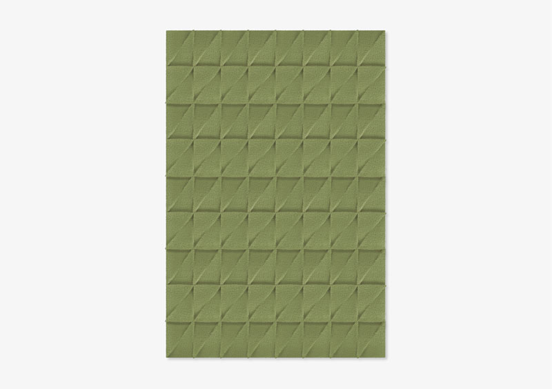 Rugs-Light Green-TRIANGLE TEXTURED by MARQQA